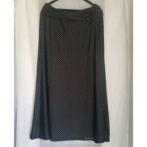 Women Size XL Strapless Dress Black White Polka Dot Midi Rockabilly Robert Lewis